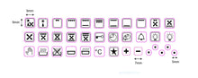 Load image into Gallery viewer, 36 ASSORTED OVEN SYMBOLS FOR STOVES, OVENS AND RANGES
