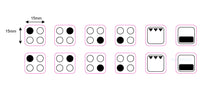 Load image into Gallery viewer, BULK BUY 100 x double sets of 4 ring hob markings BULK BUY