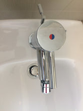 Load image into Gallery viewer, 24 Red and Blue Half Moon Tap Faucet Hot and Cold Flat Vinyl Stickers