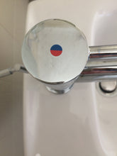 Load image into Gallery viewer, 24 Red and Blue Half Moon Tap Faucet Hot and Cold Flat Vinyl Stickers