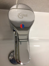 Load image into Gallery viewer, 24 Red and Blue Half Moon Tap Faucet Hot and Cold Flat Vinyl Stickers