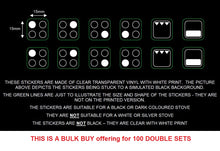 Load image into Gallery viewer, BULK BUY 100 x double sets of 4 ring hob markings BULK BUY