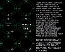 Load image into Gallery viewer, AMERICAN STYLE COOKTOP DECALS WITH OFF AT BOTTOM w5cg3625xb