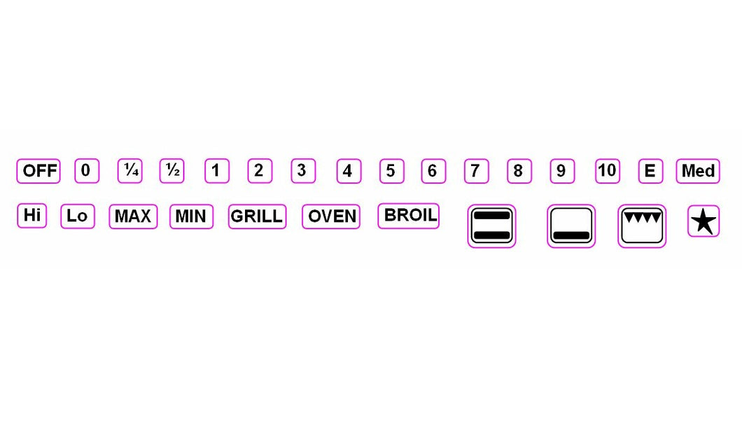 SMALL SIZED REPLACEMENT GAS OVEN NUMBERS 1-10