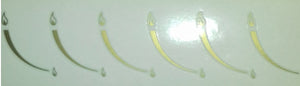 Set of 6 gas flame indicating hob cooker stove sticker decals CLOCKWISE