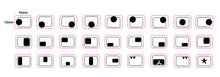 Load image into Gallery viewer, 4, 5, 6, 7, 8 &amp; 9 RING HOB COOKERTOP MARKINGS - MULTI FUNCTION