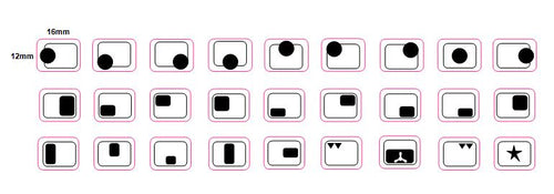 4, 5, 6, 7, 8 & 9 RING HOB COOKERTOP MARKINGS - MULTI FUNCTION