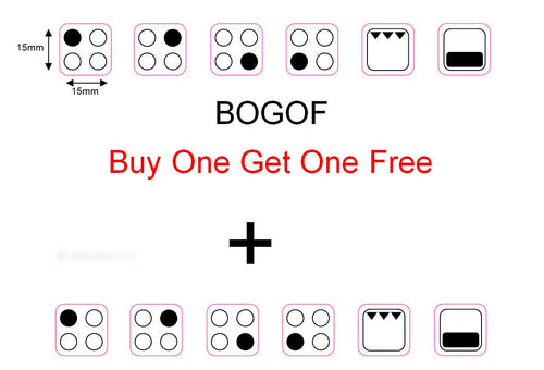 4 RING HOB MARKINGS SINGLE SET - BOGOF - We will upgrade to a double set for free