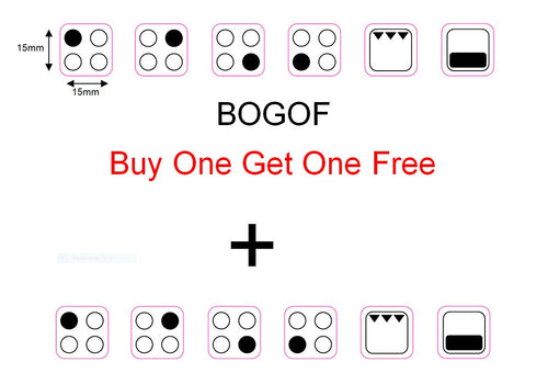 Tiny Hob Gas Flame Stickers For Black Stove Knobs – White Print, UK Made