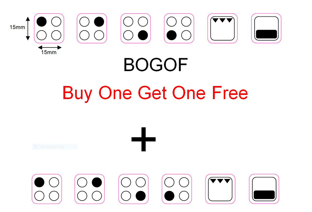 4 RING HOB MARKINGS SINGLE SET - BOGOF - We will upgrade to a double set for free