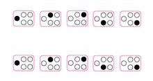 Load image into Gallery viewer, SMALL 5 RING WITH DOT SYMBOL TO THE SIDE - COOKER/STOVE TOP HOB MARKINGS