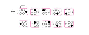 SMALL 5 RING WITH DOT SYMBOL TO THE SIDE - COOKER/STOVE TOP HOB MARKINGS