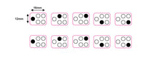 Load image into Gallery viewer, SMALL 5 RING WITH DOT SYMBOL TO THE SIDE - COOKER/STOVE TOP HOB MARKINGS