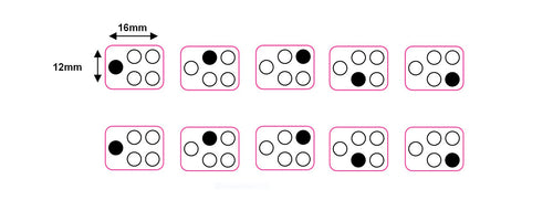 SMALL 5 RING WITH DOT SYMBOL TO THE SIDE - COOKER/STOVE TOP HOB MARKINGS