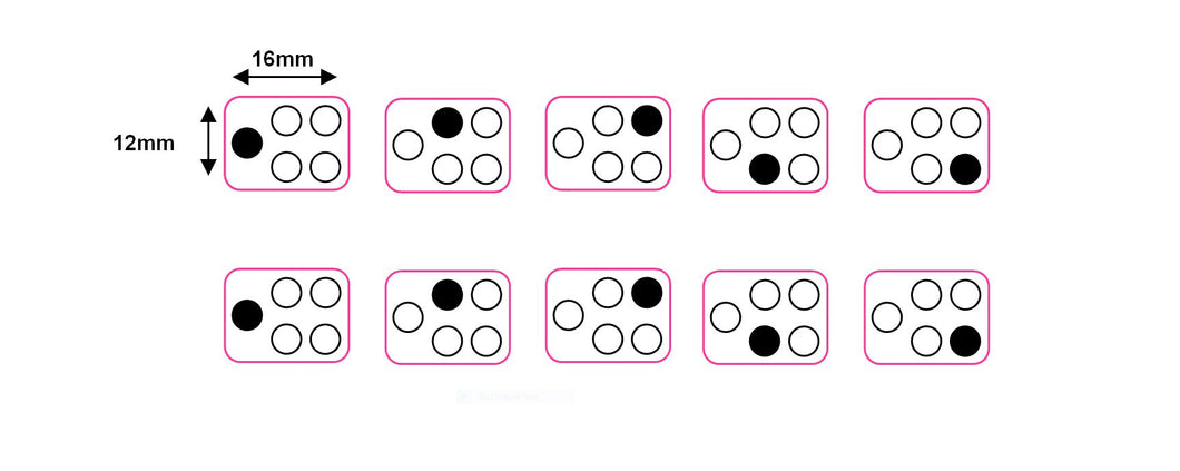 SMALL 5 RING WITH DOT SYMBOL TO THE SIDE - COOKER/STOVE TOP HOB MARKINGS