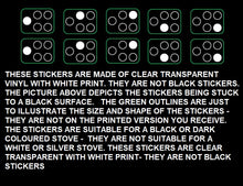 Load image into Gallery viewer, SMALL 5 RING WITH DOT SYMBOL TO THE SIDE - COOKER/STOVE TOP HOB MARKINGS