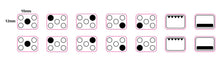Load image into Gallery viewer, 5 RING HOB MARKINGS DOUBLE SET
