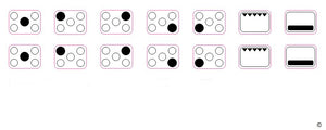 5 RING HOB MARKINGS DOUBLE SET