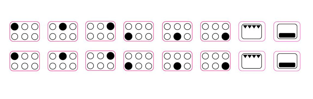 6 RING HOB MARKINGS DOUBLE SET