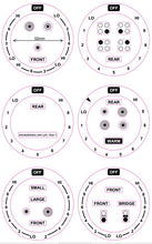 Load image into Gallery viewer, AMERICAN COOKER SET OF 6 DIALS + 4 RING COOKTOP STICKER MARKINGS