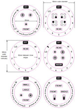 Load image into Gallery viewer, AMERICAN COOKER SET OF 6 DIALS + 4 RING COOKTOP STICKER MARKINGS