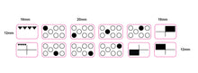Load image into Gallery viewer, 7 ring cooker stove top stickers with 5 indicating oven and grill position stickers