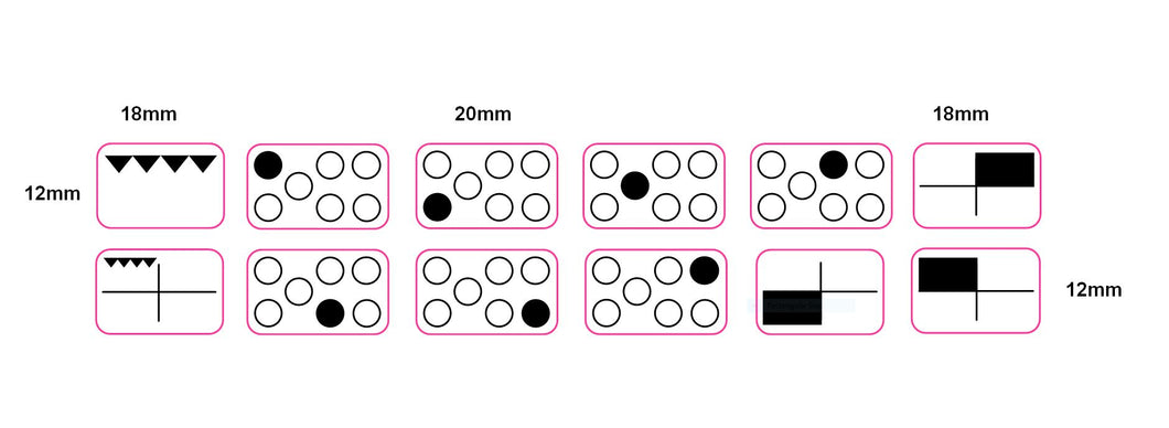 7 ring cooker stove top stickers with 5 indicating oven and grill position stickers