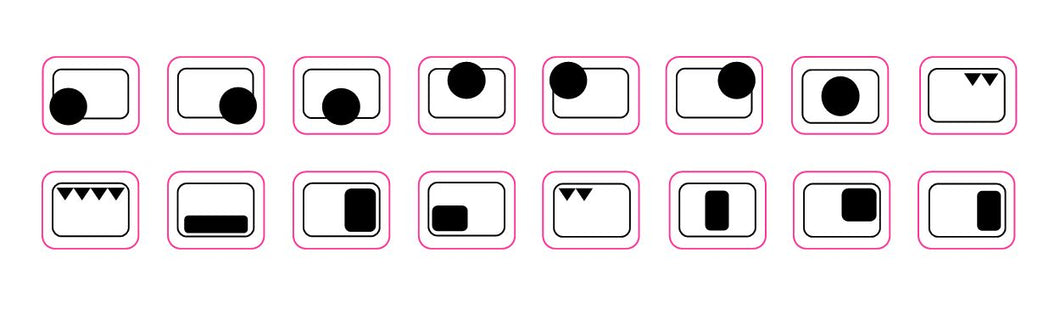 4, 5, 6 & 7 RING HOB MARKINGS - MULTI FUNCTION