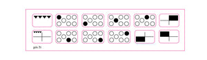 7 ring cooker stove top stickers with 5 indicating oven and grill position stickers