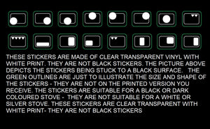 4, 5, 6 & 7 RING HOB MARKINGS - MULTI FUNCTION