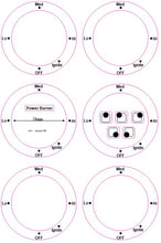 Load image into Gallery viewer, AMERICAN STYLE COOKTOP DECALS WITH OFF AT BOTTOM w5cg3625xb