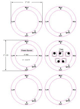 Load image into Gallery viewer, AMERICAN STYLE COOKTOP DECALS WITH OFF AT BOTTOM w5cg3625xb