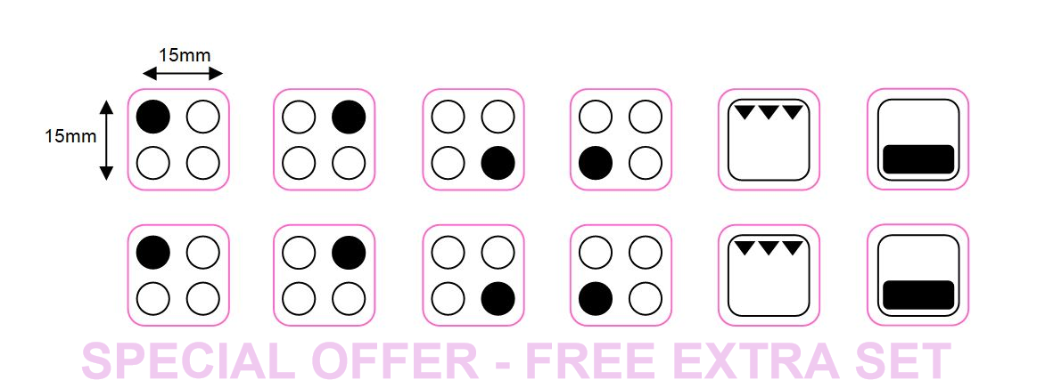 Bogof Sticker 4 RING HOB MARKINGS SINGLE SET - BOGOF - We will upgrade to a double s ...