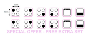 4 RING HOB MARKINGS SINGLE SET - BOGOF - We will upgrade to a double set for free