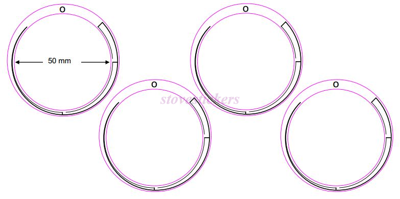 STOVE GRADIENT LINES 50MM DIAMETER ANTI-CLOCKWISE