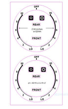 Load image into Gallery viewer, 2 DIALS X HI-8-6-4-2 LO - LO-2-4-6-8-HI FOR AN AMERICAN STYLE COOKTOP