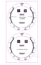 Load image into Gallery viewer, 2 DIALS X HI-8-6-4-2 LO - LO-2-4-6-8-HI FOR AN AMERICAN STYLE COOKTOP