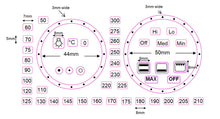 Load image into Gallery viewer, SEPARATE OVEN TEMPERATURE NUMBERS AND SYMBOLS WITH 44mm &amp; 50mm CIRCLES