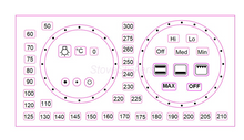 Load image into Gallery viewer, SEPARATE OVEN TEMPERATURE NUMBERS AND SYMBOLS WITH 44mm &amp; 50mm CIRCLES
