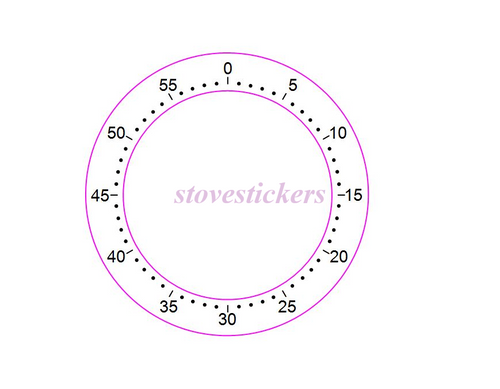 60 MINUTE OVEN TIMER MARKING STICKER