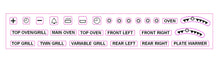 Load image into Gallery viewer, OVEN AND STOVE LETTERING WITH VERY SMALL SYMBOLS