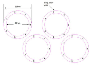 STOVE COOKER TOP/HOB DIAL KNOB NUMBERS 1- 6 ANTI CLOCKWISE WITH RIGHT FACING ZERO