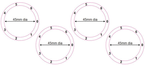 STOVE COOKER HOB DIAL KNOB NUMBERS 1- 6 CLOCKWISE WITH RIGHT FACING ZERO