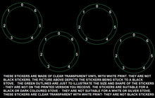 Load image into Gallery viewer, STOVE COOKER HOB DIAL KNOB NUMBERS STICKERS WITH ZERO AT TOP 0-6 ANTICLOCKWISE
