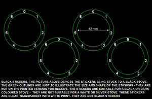 STOVE COOKER HOB DIAL KNOB NUMBERS 1- 6 CLOCKWISE WITH ZERO AT TOP