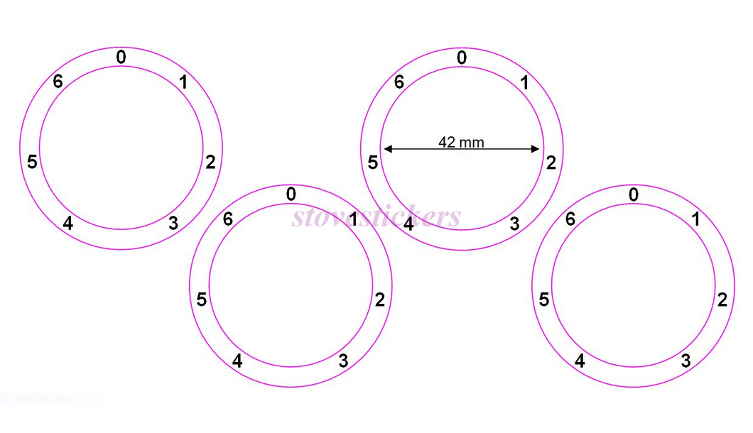 STOVE COOKER HOB DIAL KNOB NUMBERS 1- 6 CLOCKWISE WITH ZERO AT TOP
