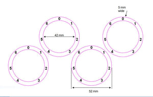 STOVE COOKER HOB DIAL KNOB NUMBERS 1- 6 CLOCKWISE WITH ZERO AT TOP